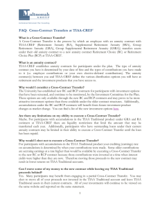 FAQ:  Cross-Contract Transfers at TIAA-CREF