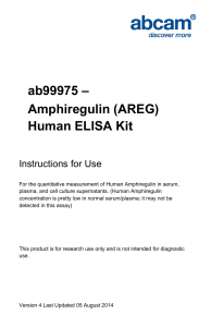 ab99975 – Amphiregulin (AREG) Human ELISA Kit Instructions for Use