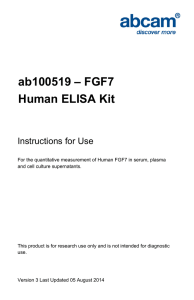 ab100519 – FGF7 Human ELISA Kit Instructions for Use