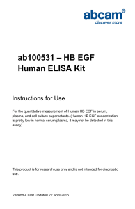 ab100531 – HB EGF Human ELISA Kit Instructions for Use