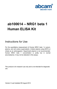 ab100614 – NRG1 beta 1 Human ELISA Kit Instructions for Use