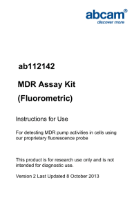 ab112142 MDR Assay Kit (Fluorometric) Instructions for Use