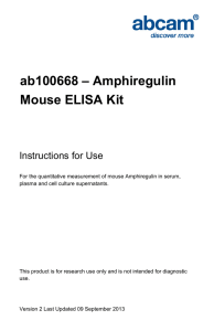 ab100668 – Amphiregulin Mouse ELISA Kit Instructions for Use