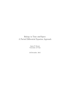 Biology in Time and Space: A Partial Differential Equation Approach