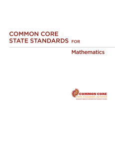 COMMON CORE STATE STANDARDS Mathematics