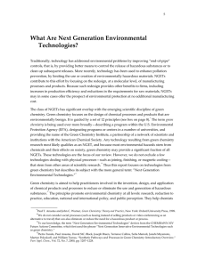 What Are Next Generation Environmental Technologies?