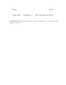 Name: Score: Math 1321 Worksheet 1