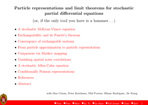 Particle representations and limit theorems for stochastic partial differential equations