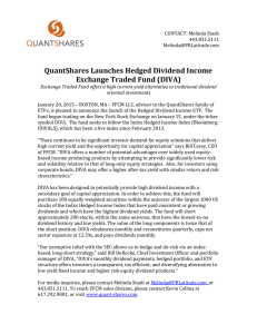 QuantShares Launches Hedged Dividend Income Exchange Traded Fund (DIVA)