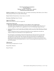 University Enrichment Committee Meeting Minutes Commencement Hall, Room 366