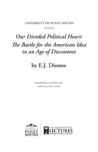 Our Divided Political Heart: The Battle for the American Idea