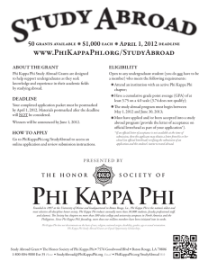 www.PhiKappaPhi.org/StudyAbroad ELIGIBILITY ABOUT THE GRANT