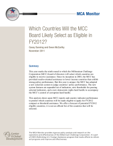 Which Countries Will the MCC Board Likely Select as Eligible in FY2012?