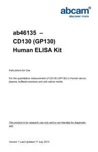 ab46135  – CD130 (GP130) Human ELISA Kit