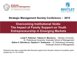 Overcoming Institutional Voids: The Impact of Family Support on Youth