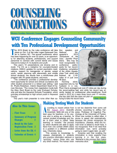 T WCU Conference Engages Counseling Community with Ten Professional Development Opportunities