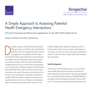D Perspective A Simple Approach to Assessing Potential Health Emergency Interventions