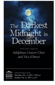 Adelphian Concert Choir and Voci d’Amici Saturday, Dec. 5, 2015, 7:30 p.m.