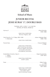 JUNIOR RECITAL JESSE KURAS ’17, DOUBLE BASS