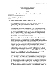 Academic Standards Committee Policy Subcommittee Meeting 10-05-15