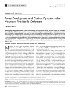 Forest Development and Carbon Dynamics after Mountain Pine Beetle Outbreaks