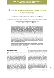 4 Future Socio-Economic Impacts and Vulnerabilities ANALYSIS OF PAST AND FUTURE IMPACTS