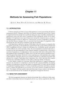 Methods for Assessing Fish Populations Chapter 11 K L. P