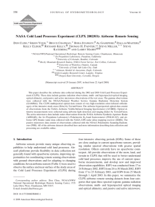 NASA Cold Land Processes Experiment (CLPX 2002/03): Airborne Remote Sensing D C