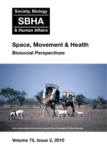 SBHA Space, Movement &amp; Health Biosocial Perspectives Volume 75, Issue 2, 2010