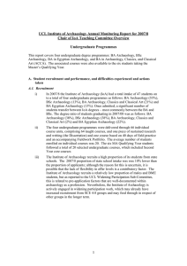 UCL Institute of Archaeology Annual Monitoring Report for 2007/8