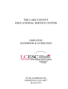 THE LAKE COUNTY EDUCATIONAL SERVICE CENTER  EMPLOYEE