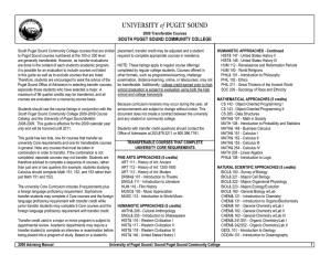 SOUTH PUGET SOUND COMMUNITY COLLEGE