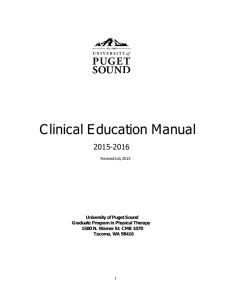 Clinical Education Manual 2015-2016