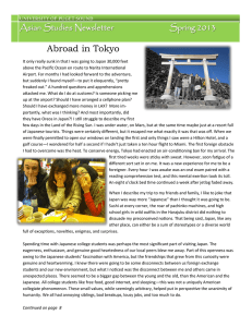 Abroad in Tokyo Asian Studies Newsletter  Spring 2013