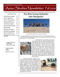 Asian Studies Newsletter  Fall 2008 Pac Rim Group Embarks