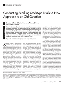 Conducting Seedling Stocktype Trials: A New Approach to an Old Question