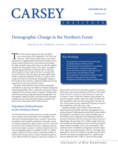 CARSEY Demographic Change in the Northern Forest