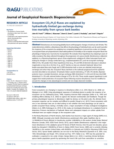 ﬂuxes are explained by Ecosystem CO /H O