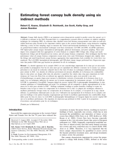 Estimating forest canopy bulk density using six indirect methods James Reardon