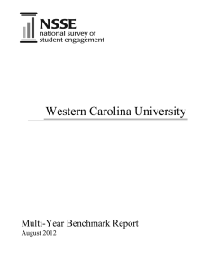 Western Carolina University Multi-Year Benchmark Report August 2012