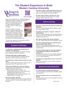 The Student Experience in Brief: Western Carolina University