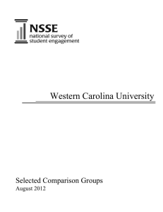 Western Carolina University Selected Comparison Groups August 2012