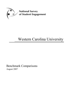 Western Carolina University Benchmark Comparisons August 2007