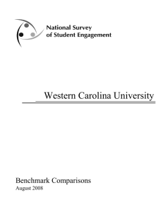 Western Carolina University Benchmark Comparisons August 2008