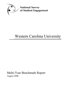 Western Carolina University Multi-Year Benchmark Report August 2008
