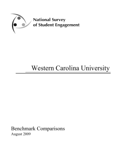Western Carolina University Benchmark Comparisons August 2009