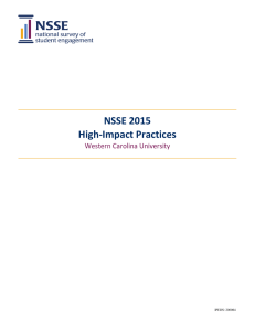 NSSE 2015 High-Impact Practices Western Carolina University IPEDS: 200004