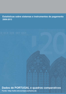 Dados de PORTUGAL e quadros comparativos 2009-2013 Fonte: