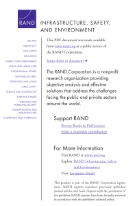 6 INFRASTRUCTURE, SAFETY, AND ENVIRONMENT The RAND Corporation is a nonprofit