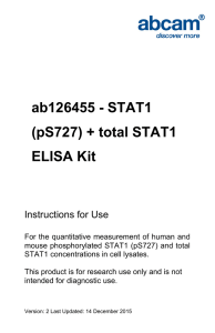 ab126455 - STAT1 (pS727) + total STAT1 ELISA Kit Instructions for Use